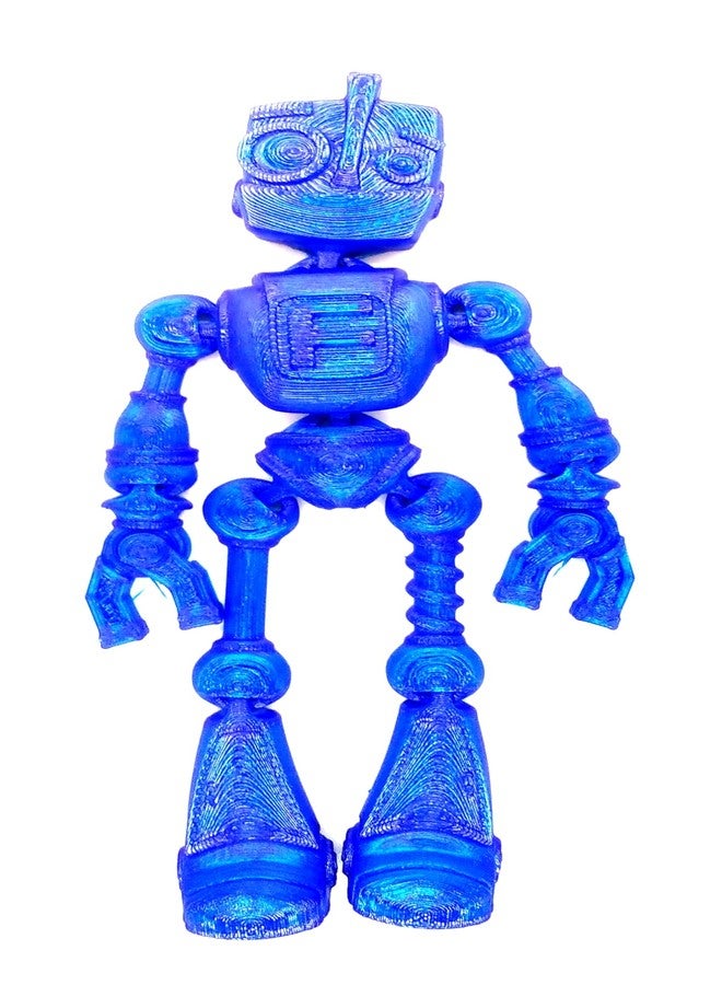 CERO 3D Printed Flexi Print-in-Place Fokobot 2.0 (Robot) (Blue PLA Plastic) - Image 1